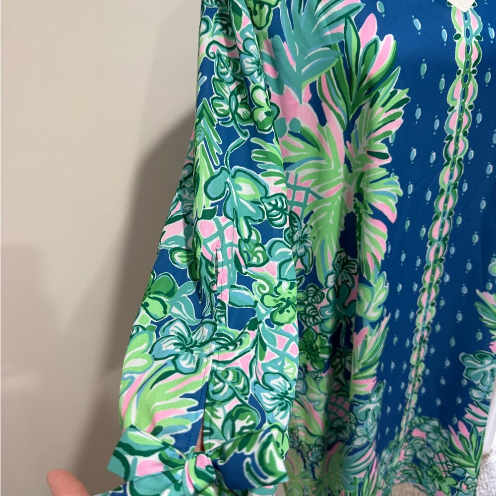 Lilly Pulitzer Large Pamela Shift Dress in Macaw Blue Coconut - Picture 2 of 6